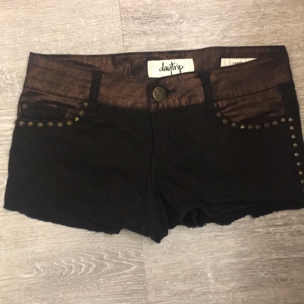 Studded black shorts